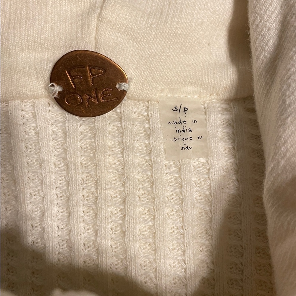 EUC Free People FP One Mason Hoodie Ivory - Picture 7 of 8